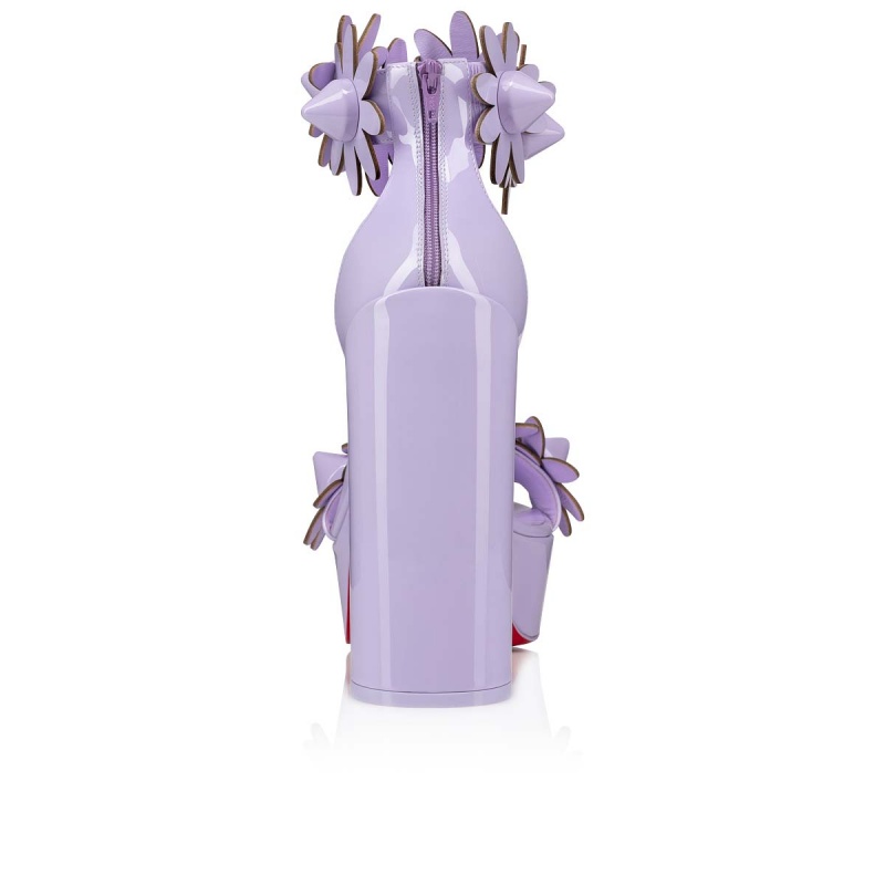 Sandalias Christian Louboutin Daisy Spikes Alta 130 mm Lilac Smoke / Lin Lilac Smoke | PJO-064831