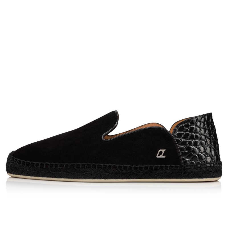 Sandalias Christian Louboutin Espadon Alpargata Negros | QLR-691573