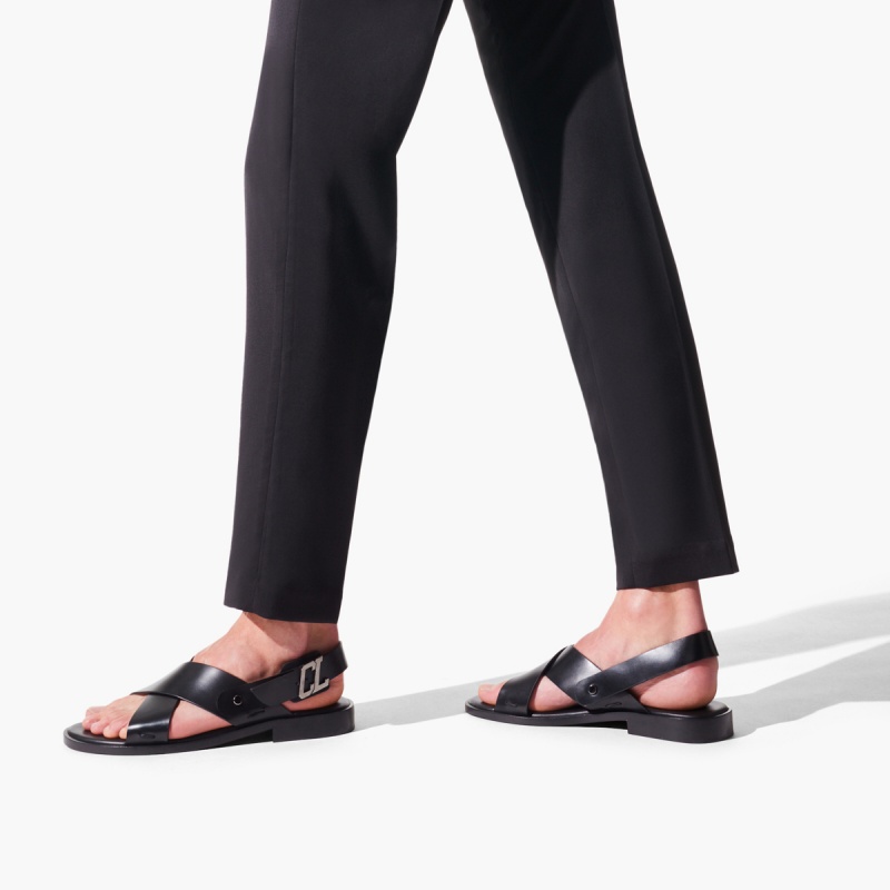 Sandalias Christian Louboutin Farniento Alpargata Negros | ZJO-817690