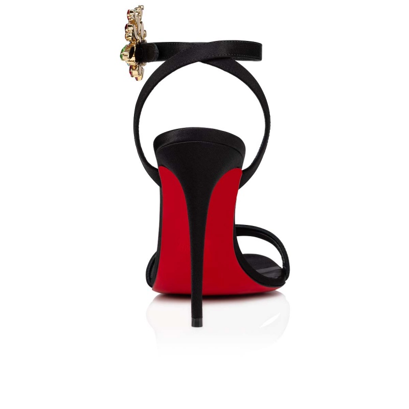 Sandalias Christian Louboutin Goldie Joli 100 mm Negros Negros | ODX-976210
