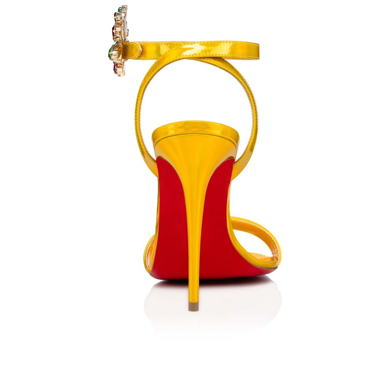 Sandalias Christian Louboutin Goldie Joli 100 mm Amarillos Amarillos | CWV-496375