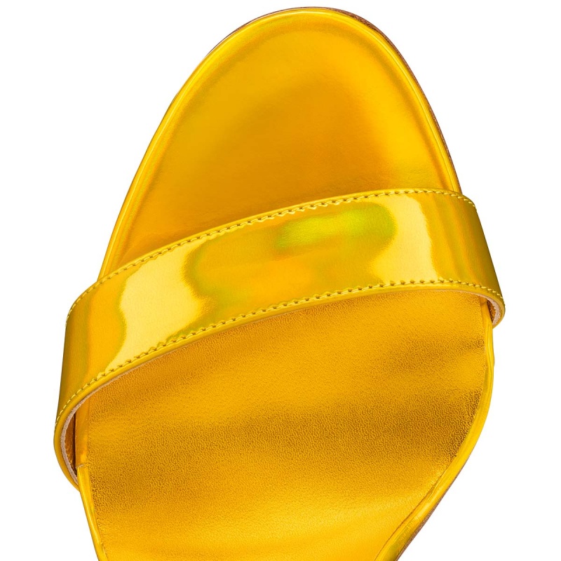Sandalias Christian Louboutin Goldie Joli 100 mm Amarillos Amarillos | CWV-496375