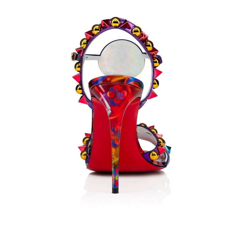 Sandalias Christian Louboutin Goldora 100 mm Vers Multi / Mix Multi Ab / Lin La | CYD-850142