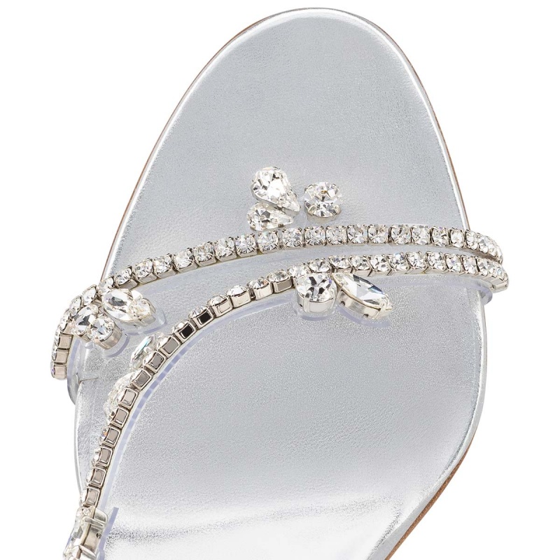 Sandalias Christian Louboutin Joli Queen 100 mm Plateados Plateados | KOJ-572946