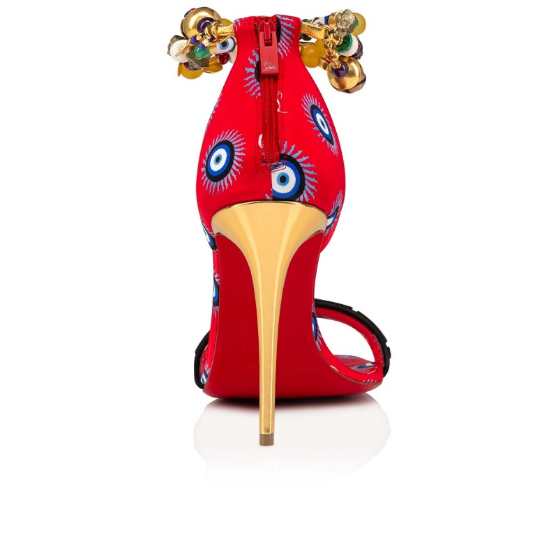 Sandalias Christian Louboutin Konstantinella 100 mm Vers Multi / Lin Multi | GQA-372605