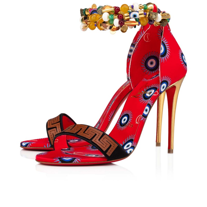Sandalias Christian Louboutin Konstantinella 100 mm Vers Multi / Lin Multi | GQA-372605