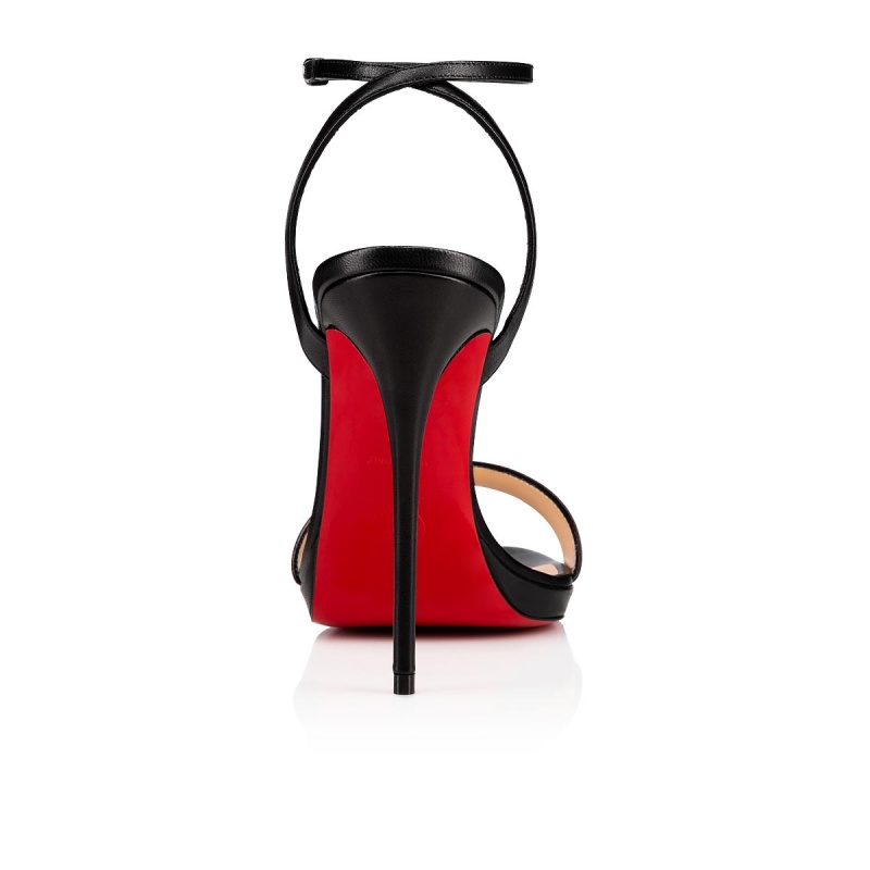 Sandalias Christian Louboutin Loubi Queen 120 mm Negros | XZV-820316