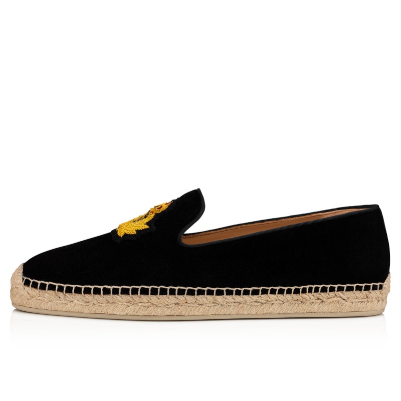 Sandalias Christian Louboutin Nanou Alpargata Negros | FLB-235807