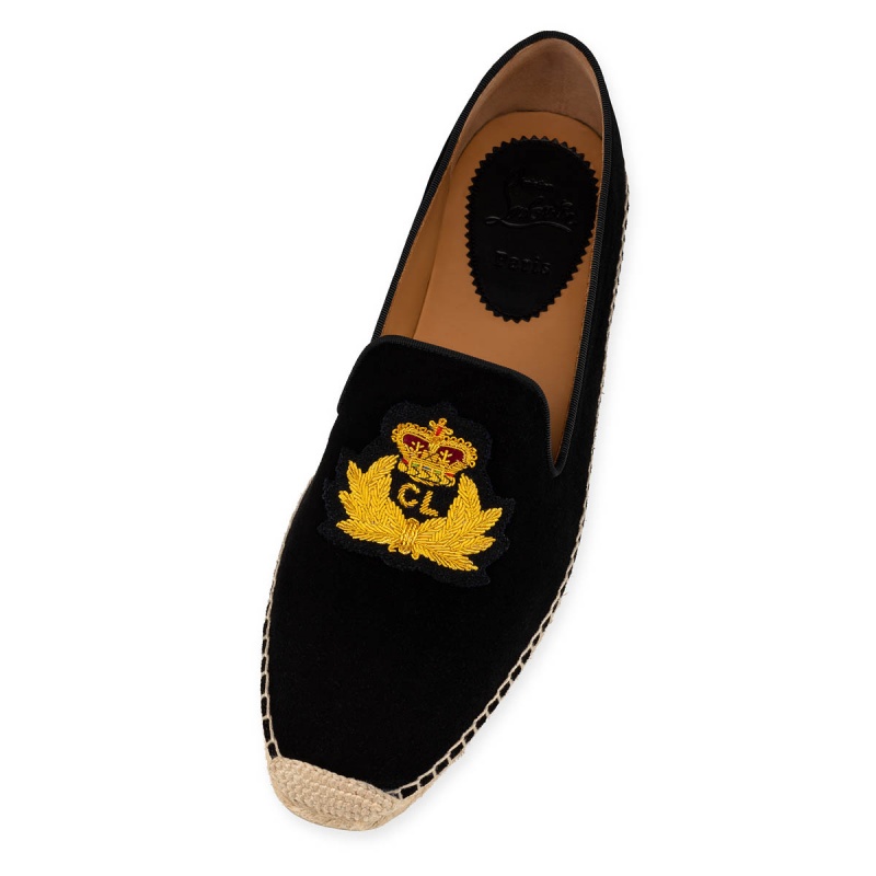 Sandalias Christian Louboutin Nanou Alpargata Negros | FLB-235807