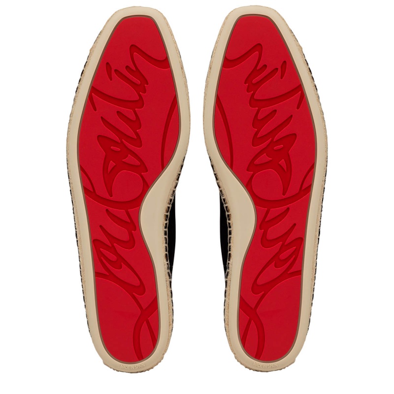 Sandalias Christian Louboutin Nanou Alpargata Negros | FLB-235807