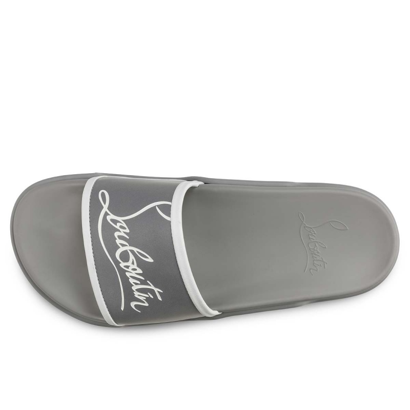 Sandalias Christian Louboutin Navy Pool Alpargata Plateados | GLZ-679503