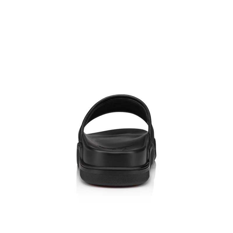 Sandalias Christian Louboutin Navy Pool Alpargata Negros | TRC-750389