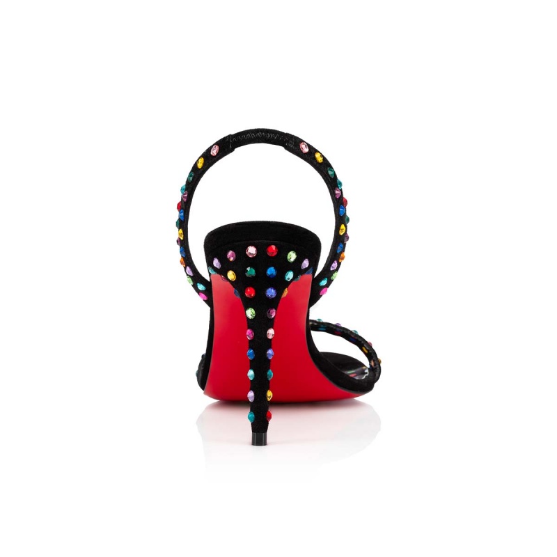 Sandalias Christian Louboutin O Marylin Strass Boum 85 mm Bk / Mix Multi / Lin Bk-multi | YTB-250376