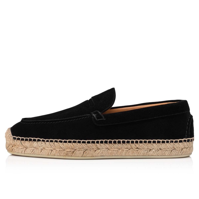 Sandalias Christian Louboutin Paquepapa Planos Alpargata Negros | QHW-069725