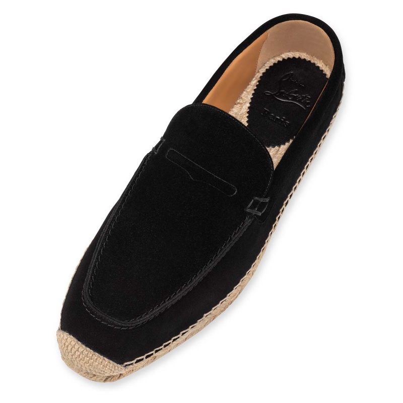 Sandalias Christian Louboutin Paquepapa Planos Alpargata Negros | QHW-069725