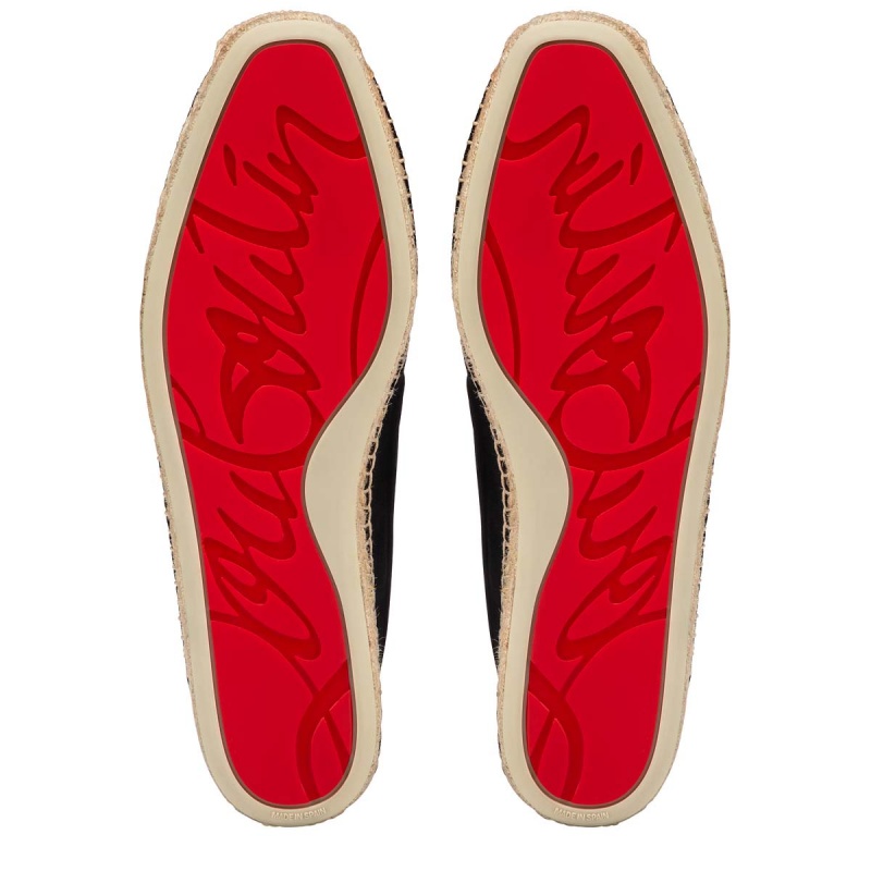 Sandalias Christian Louboutin Paquepapa Planos Alpargata Negros | QHW-069725