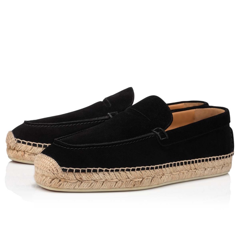 Sandalias Christian Louboutin Paquepapa Planos Alpargata Negros | QHW-069725