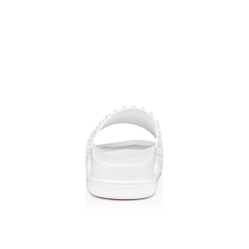 Sandalias Christian Louboutin Pool Fun Alpargata Bianco / Bianco Mat | YAR-745162