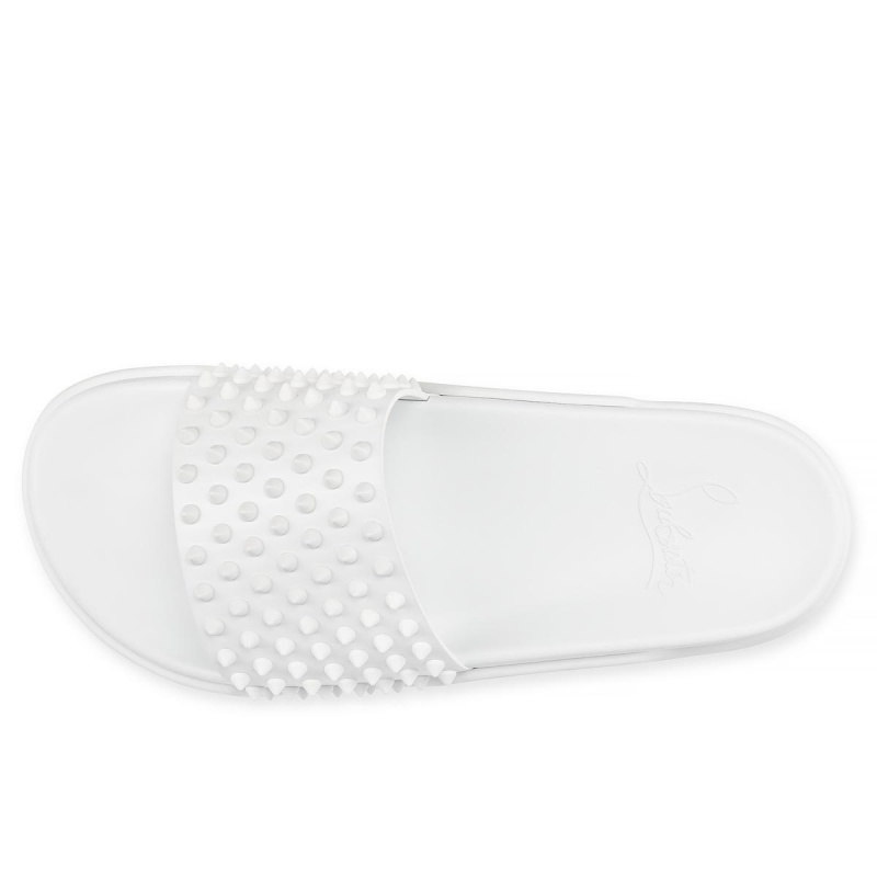 Sandalias Christian Louboutin Pool Fun Alpargata Bianco / Bianco Mat | YAR-745162