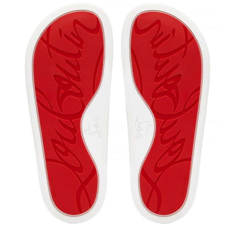 Sandalias Christian Louboutin Pool Fun Alpargata Bianco / Bianco Mat | YAR-745162