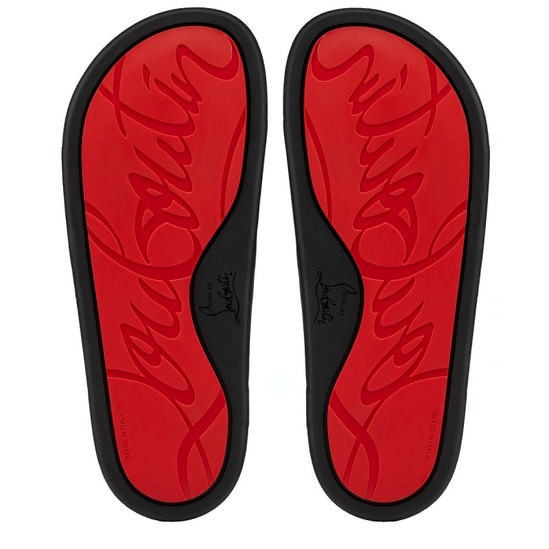 Sandalias Christian Louboutin Pool Fun Alpargata Negros | GPC-087926