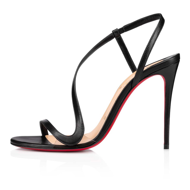 Sandalias Christian Louboutin Rosalie 100 mm Negros | YDK-273964