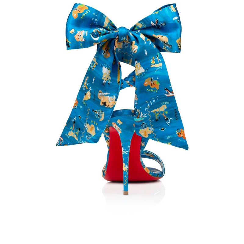 Sandalias Christian Louboutin Sandale Du Désert 100 mm Multi / Lin Multi | PRS-534968