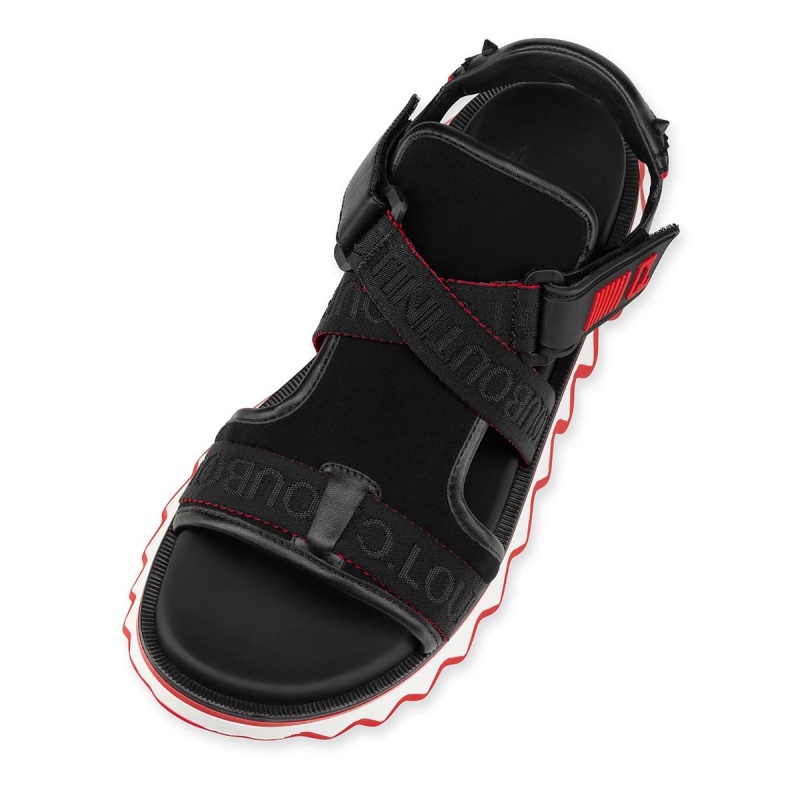 Sandalias Christian Louboutin Summer Loubishark Alpargata Negros | NRU-581609