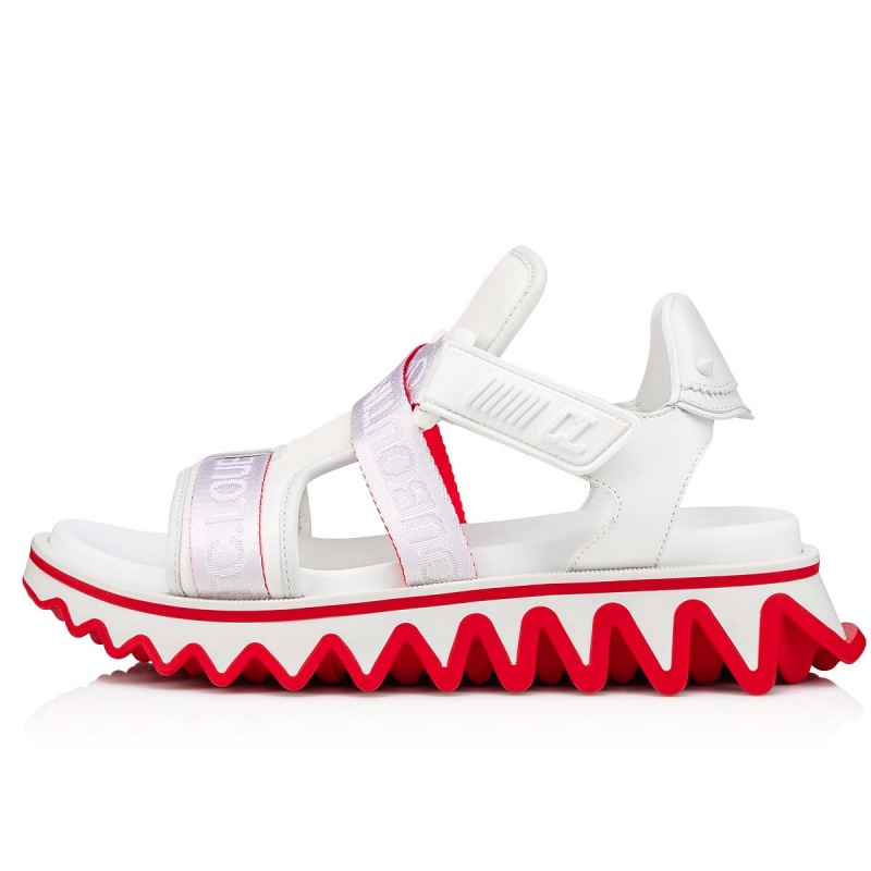 Sandalias Christian Louboutin Summer Loubishark Alpargata Blancos | GOI-431967