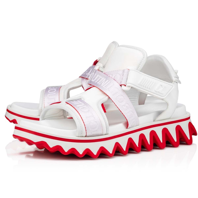 Sandalias Christian Louboutin Summer Loubishark Alpargata Blancos | GOI-431967