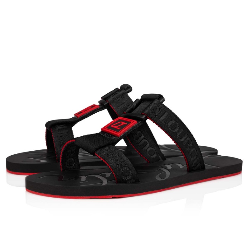 Sandalias Christian Louboutin Surf Alpargata Negros | KAE-457610