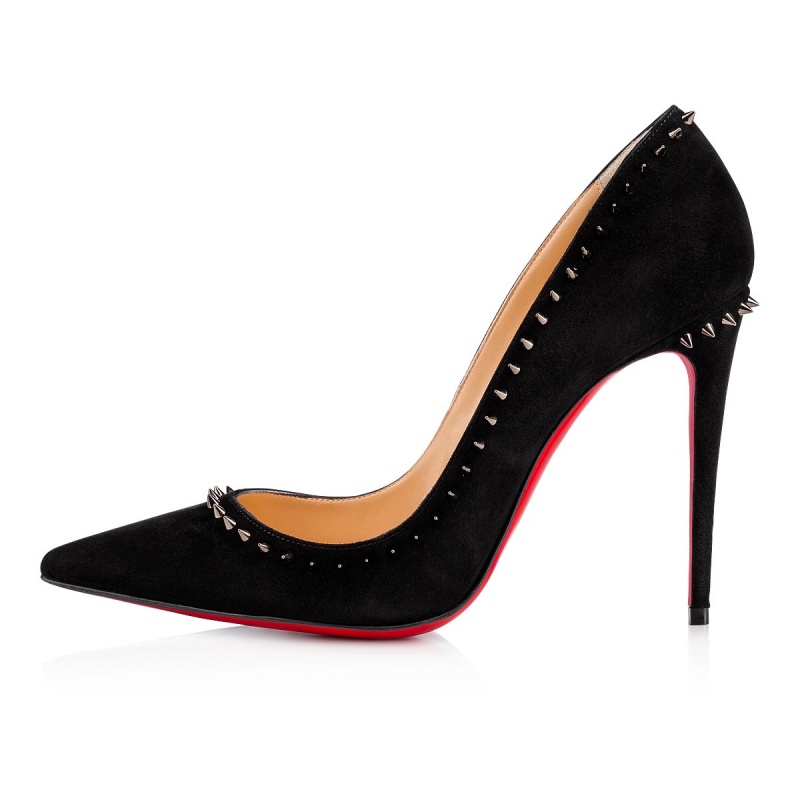 Tacones Christian Louboutin Anjalina 100 mm Negros Negros | ZQD-082574