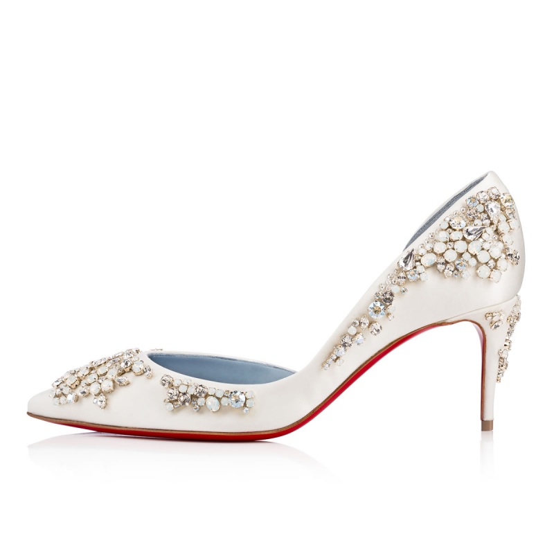 Tacones Christian Louboutin Brodiriza 70 mm Version Ivory | PLS-813274