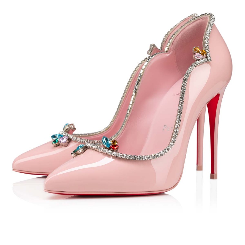 Tacones Christian Louboutin Chick Queen 100 mm Rosy / Lin Rosy | OKA-426593