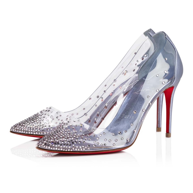 Tacones Christian Louboutin Degrastrass Pvc 85 mm Vers Greek / Lin Greek | CUD-705168
