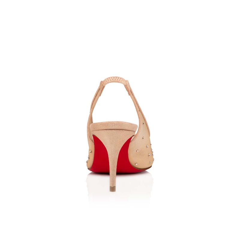 Tacones Christian Louboutin Follies Strass Sling 70 mm Azules | JTQ-298605