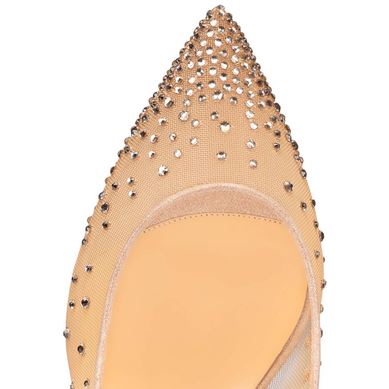 Tacones Christian Louboutin Follies Strass Sling 70 mm Azules | JTQ-298605