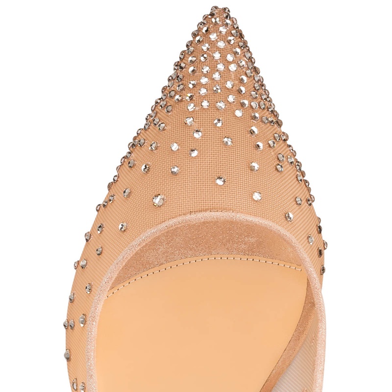 Tacones Christian Louboutin Follies Strass 85 mm Azules | YUO-250638