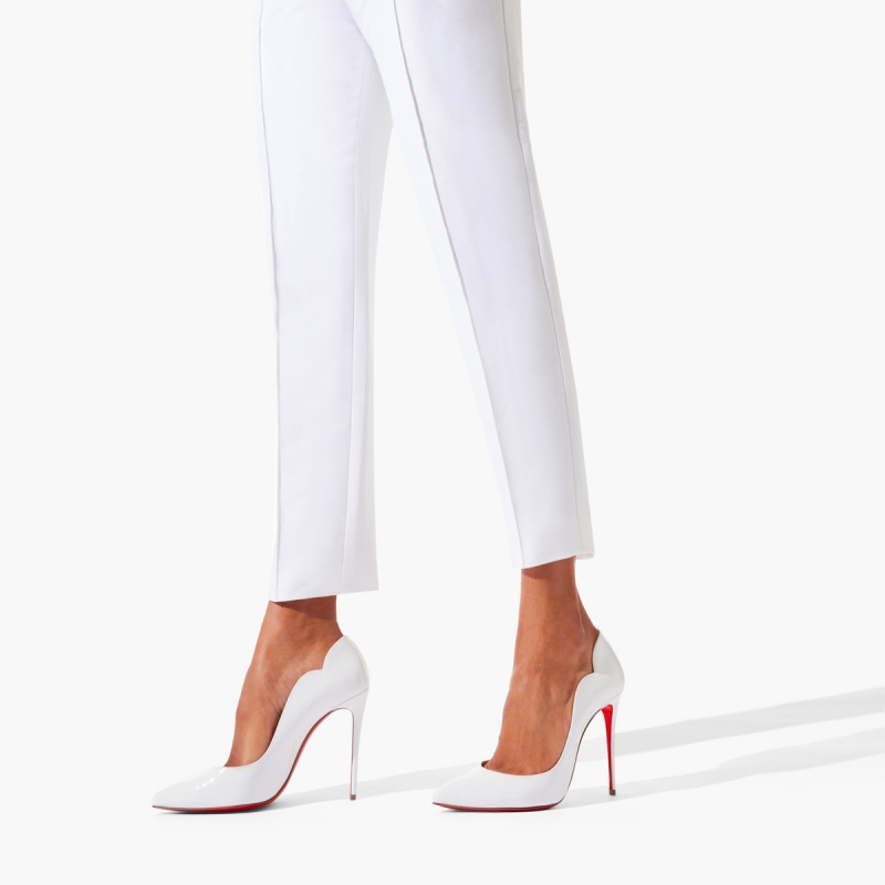 Tacones Christian Louboutin Hot Chick 100 mm Bianco | XAN-729104