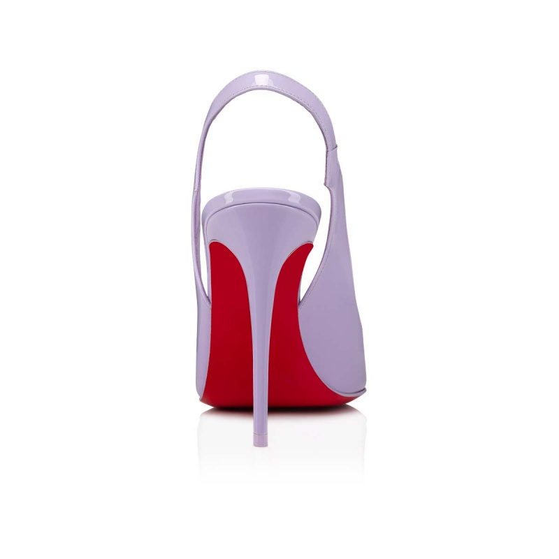 Tacones Christian Louboutin Hot Chick Sling 100 mm Lilac Smoke / Lin Lilac Smoke | RYP-914768