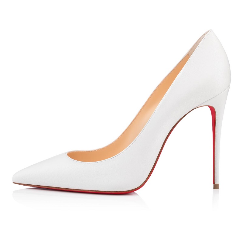 Tacones Christian Louboutin Kate 100 mm Bianco | VCX-830167