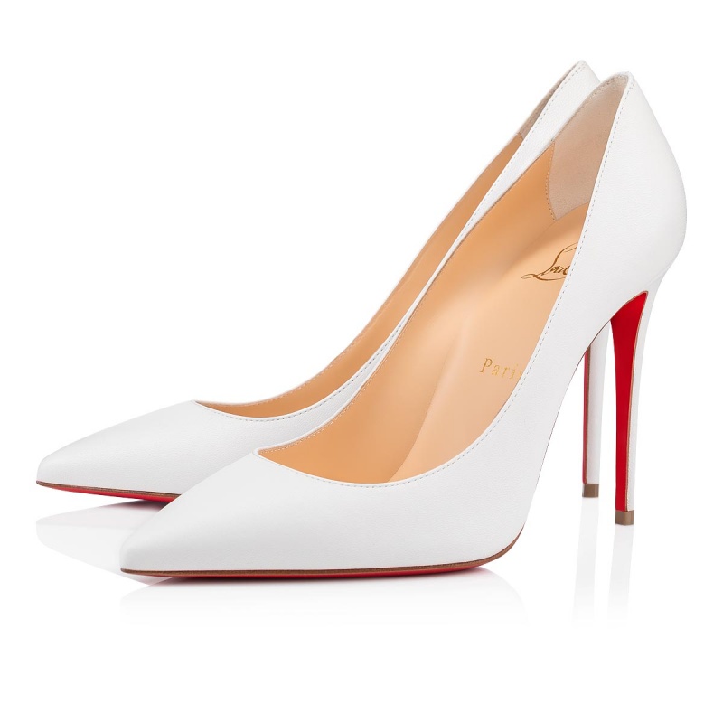 Tacones Christian Louboutin Kate 100 mm Bianco | VCX-830167