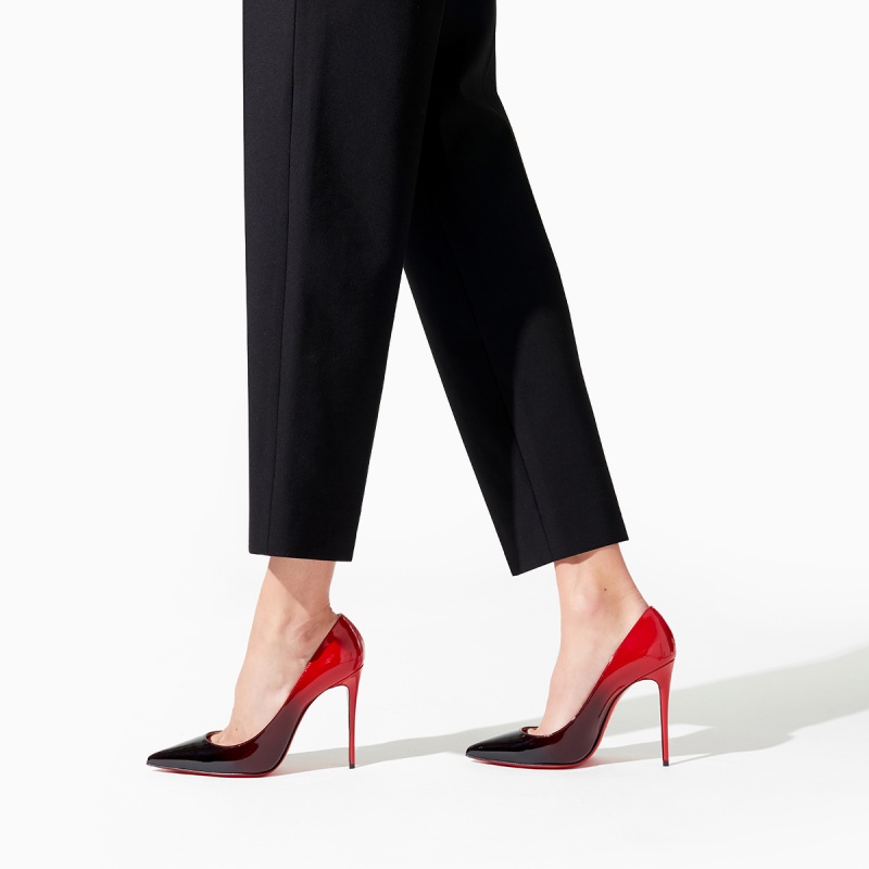 Tacones Christian Louboutin Kate 100 mm Black-red | JYS-695420