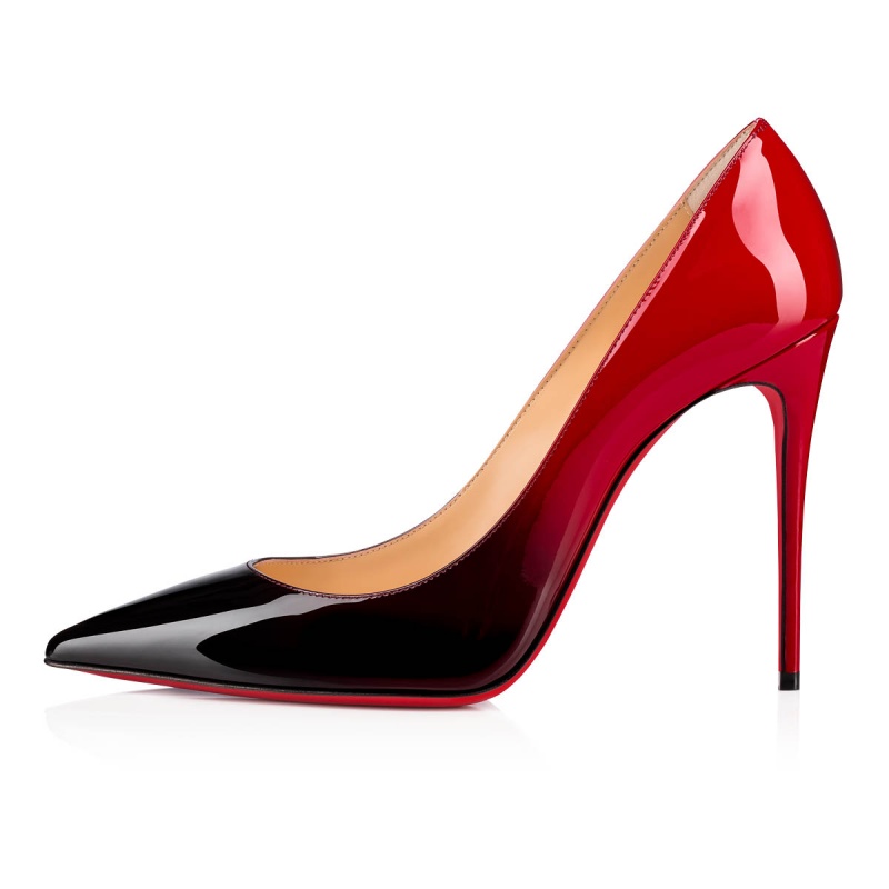 Tacones Christian Louboutin Kate 100 mm Black-red | JYS-695420