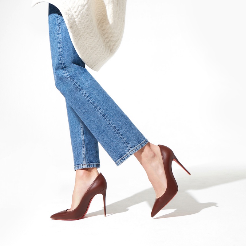 Tacones Christian Louboutin Kate 100 mm Nude 8 / Lin Nude 8 | ZOV-436021