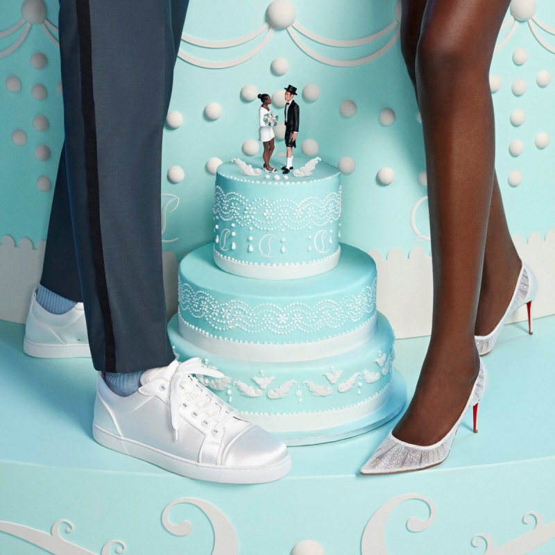 Tacones Christian Louboutin Kate Draperia 85 mm Azules | FYP-476081