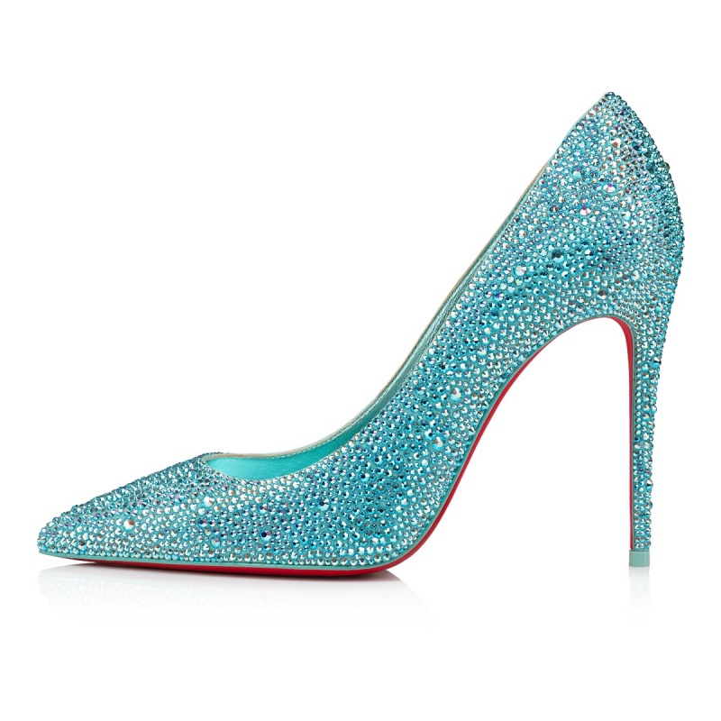 Tacones Christian Louboutin Kate Strass 100 mm Bermuda / Aqua Bohem / Lin Ber | PQV-056849
