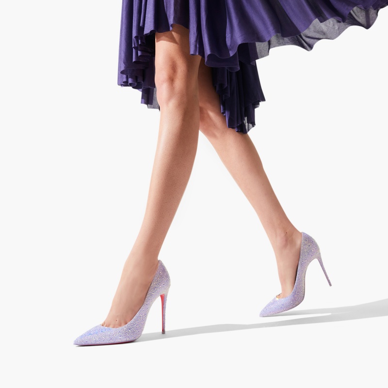 Tacones Christian Louboutin Kate Strass 100 mm Lilac Smoke / Cry Tran / Lin Lil S | XQO-361045