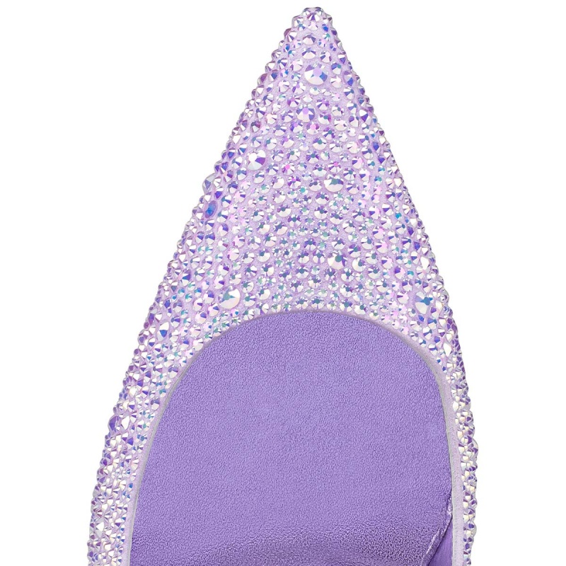 Tacones Christian Louboutin Kate Strass 100 mm Lilac Smoke / Cry Tran / Lin Lil S | XQO-361045
