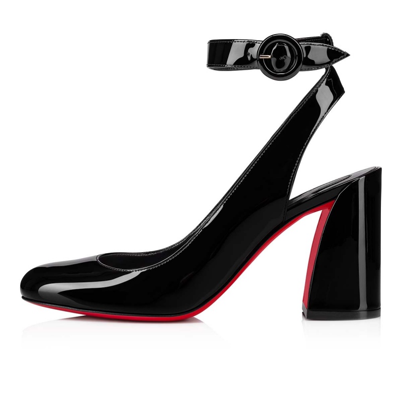 Tacones Christian Louboutin Miss Sab Sling 85 mm Negros Negros | AFC-347129